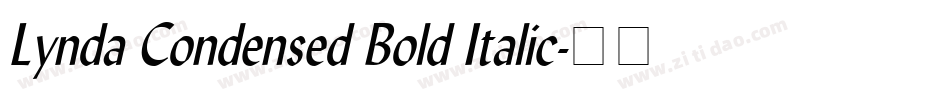Lynda Condensed Bold Italic字体转换